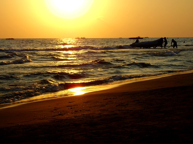Strand bei Sonnenuntergang